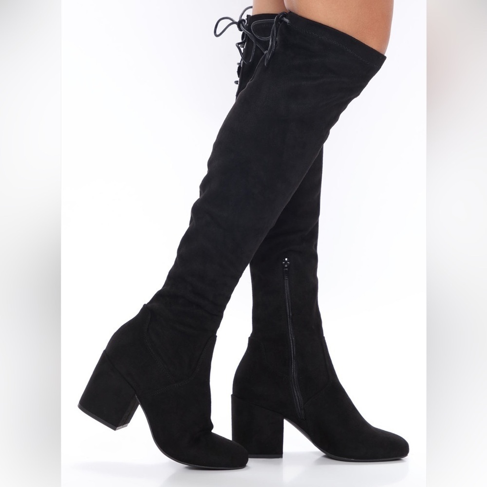Fashion Nova Black Over-the-Knee‎ Boots
